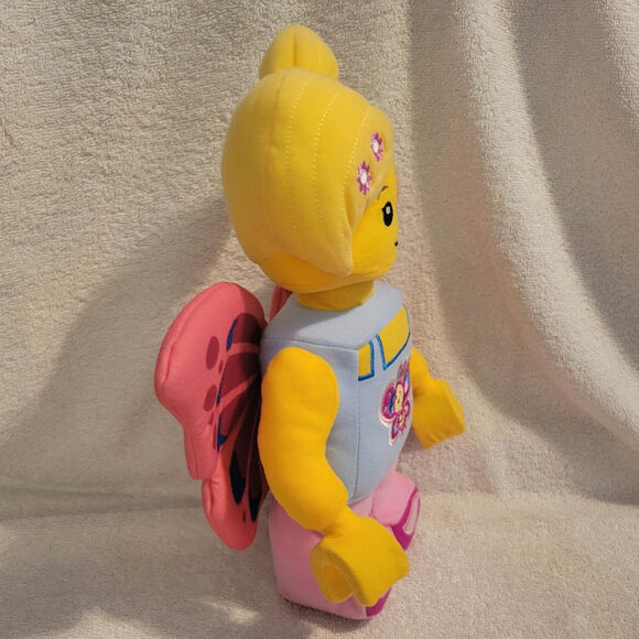 Lego Pink Butterfly Girl Stuffed Plush Toy Figure 12in Manhattan Toys - Picture 3 of 7